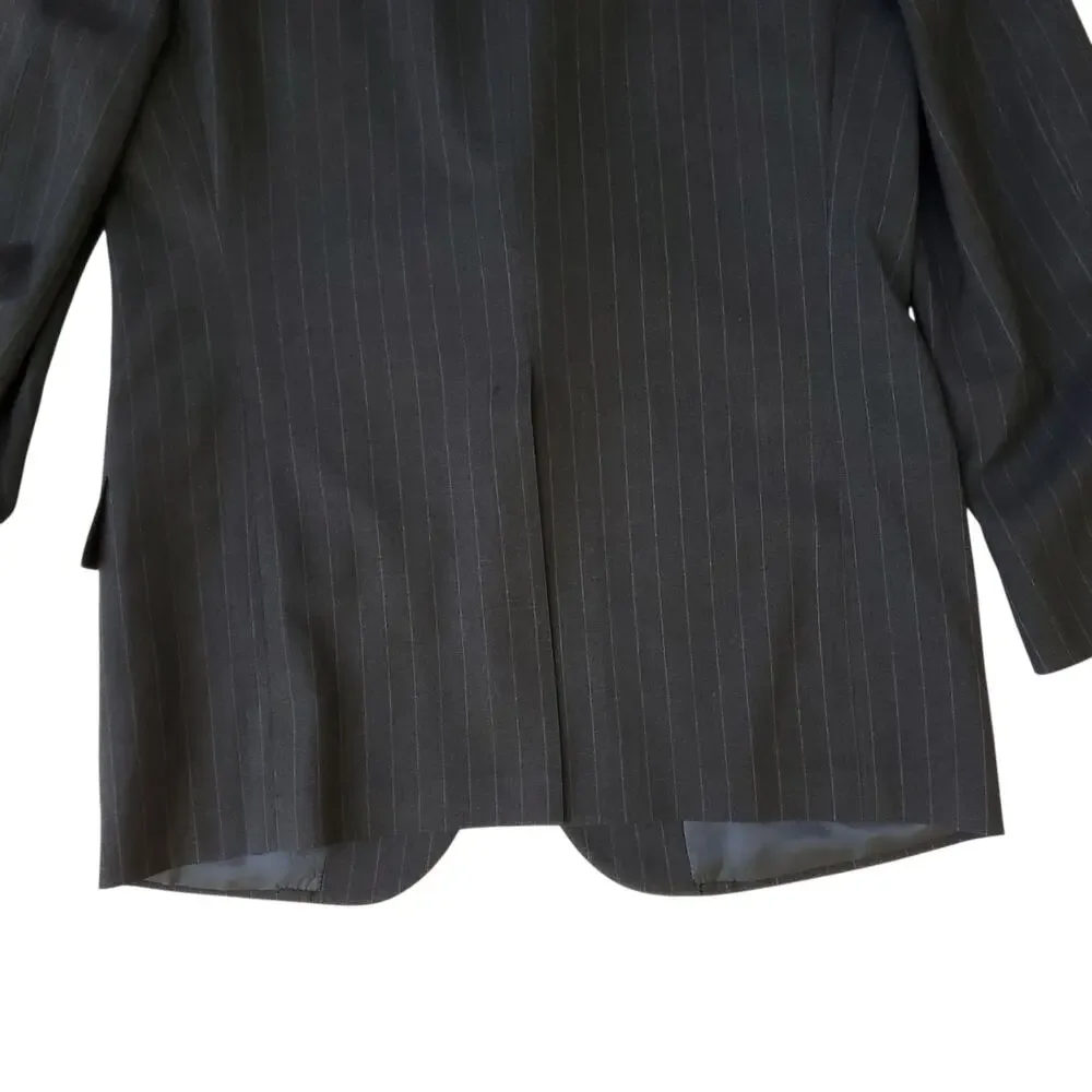 Vintage Brooks Brothers Wool Jacket Blazer Sport Coat Wool Stripe Gentleman 41R